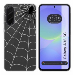 Funda Silicona Transparente para Samsung Galaxy A36 5G diseño Araña Dibujos
