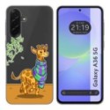 Funda Silicona Transparente para Samsung Galaxy A36 5G diseño Jirafa Dibujos