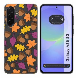 Funda Silicona Transparente para Samsung Galaxy A36 5G diseño Otoño Dibujos