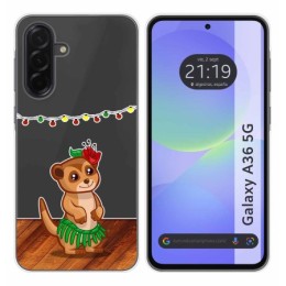 Funda Silicona Transparente para Samsung Galaxy A36 5G diseño Suricata Dibujos