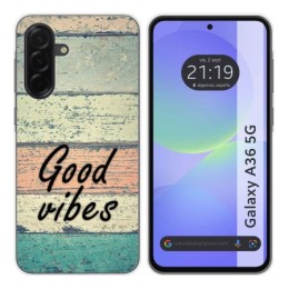 Funda Silicona para Samsung Galaxy A36 5G diseño Madera 01 Dibujos