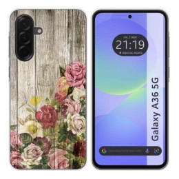 Funda Silicona para Samsung Galaxy A36 5G diseño Madera 08 Dibujos