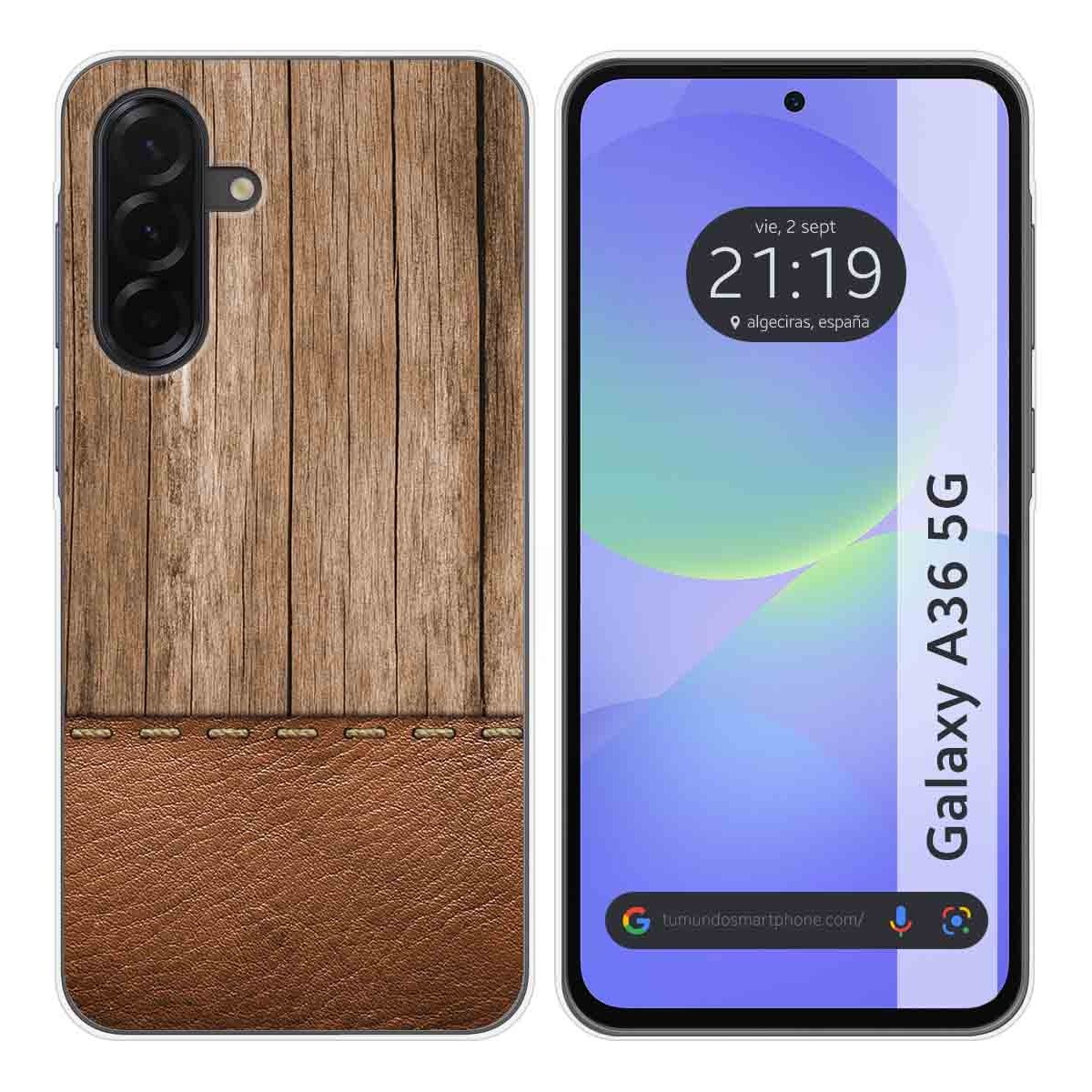 Funda Silicona para Samsung Galaxy A36 5G diseño Madera 09 Dibujos