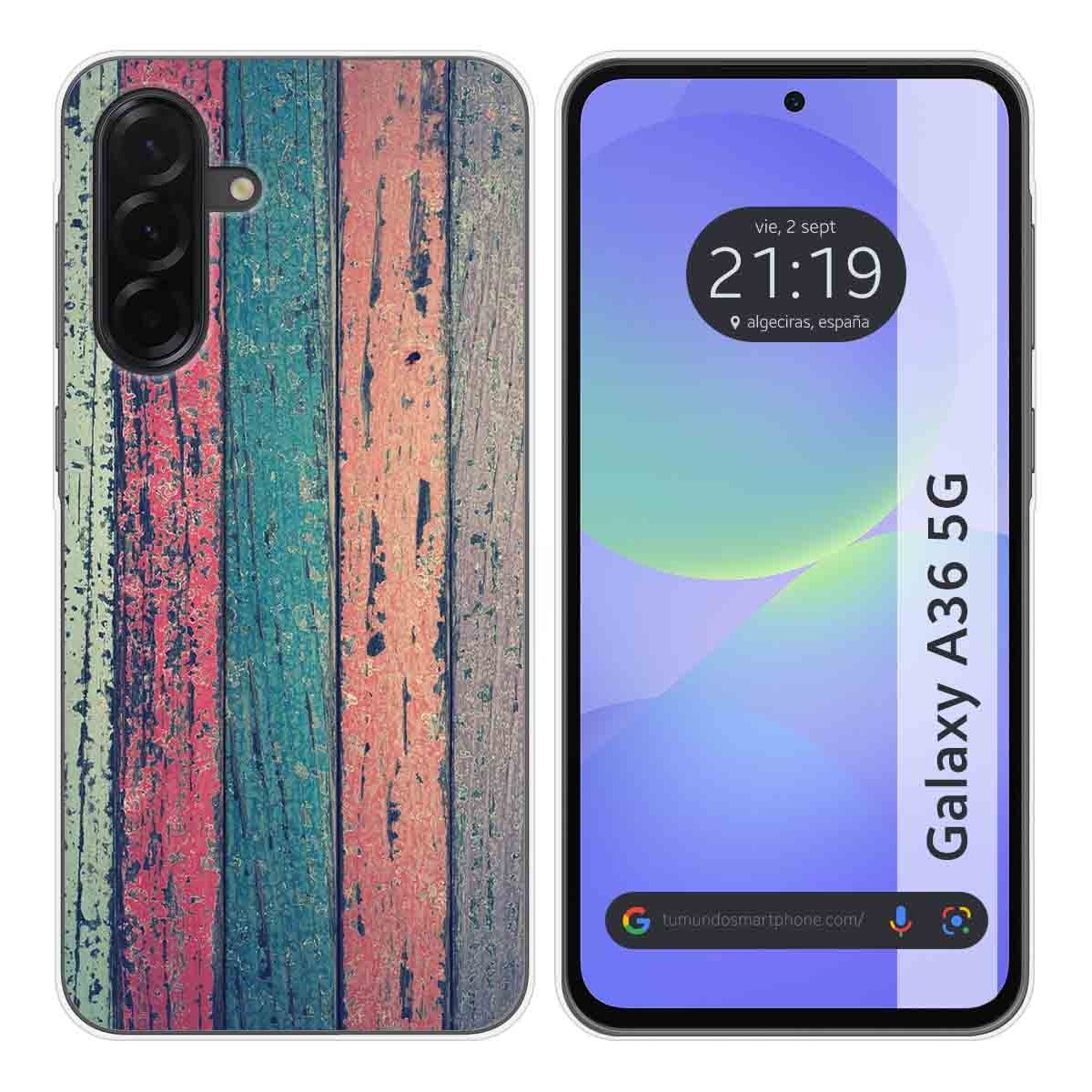 Funda Silicona para Samsung Galaxy A36 5G diseño Madera 10 Dibujos
