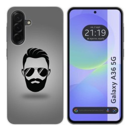 Funda Silicona para Samsung Galaxy A36 5G diseño Barba Dibujos