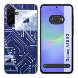 Funda Silicona para Samsung Galaxy A36 5G diseño Circuito Dibujos
