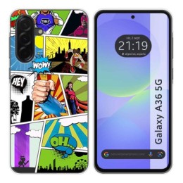 Funda Silicona para Samsung Galaxy A36 5G diseño Comic Dibujos