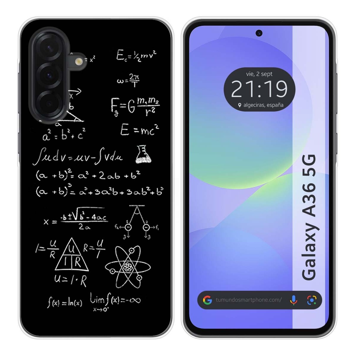 Funda Silicona para Samsung Galaxy A36 5G diseño Formulas Dibujos
