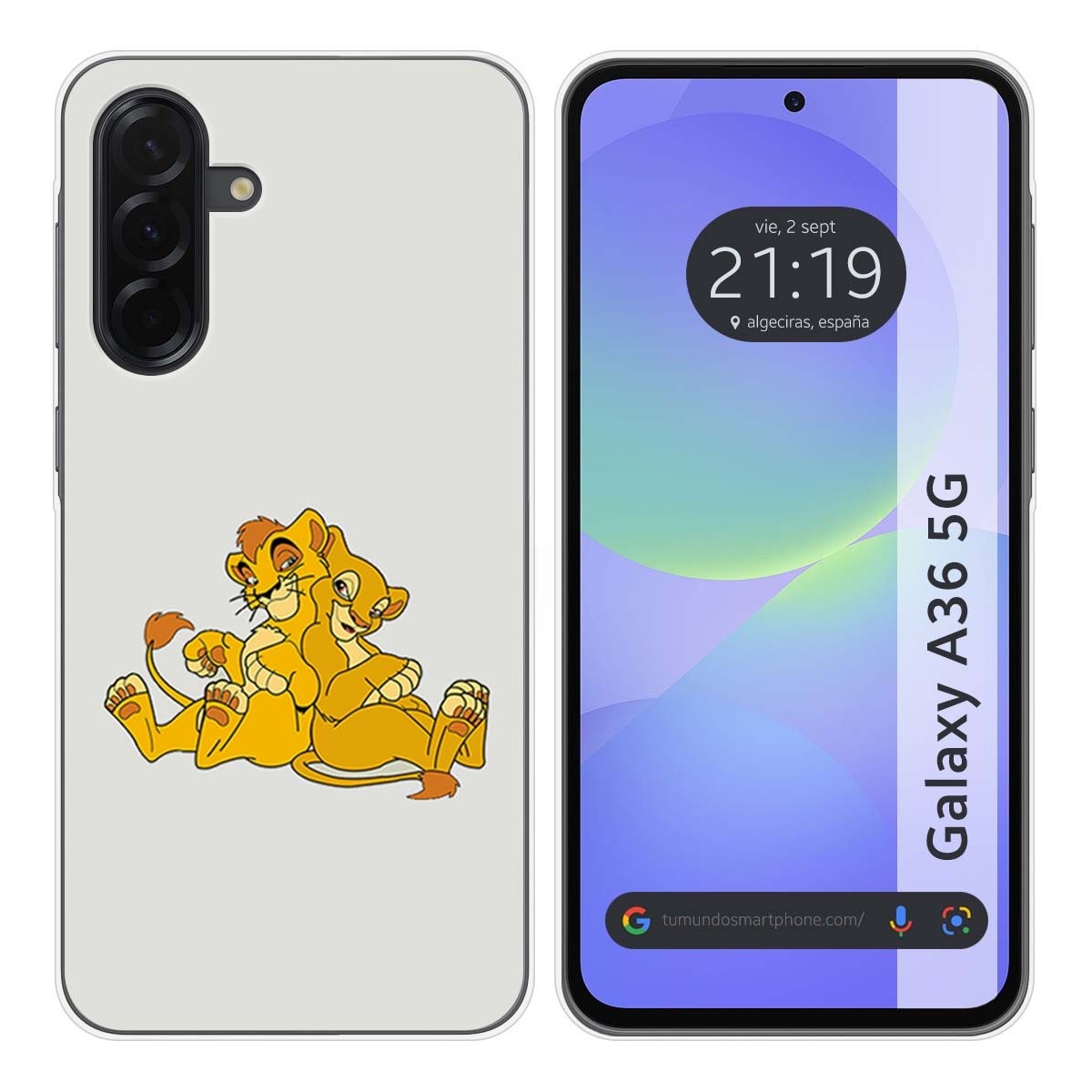 Funda Silicona para Samsung Galaxy A36 5G diseño Leones Dibujos