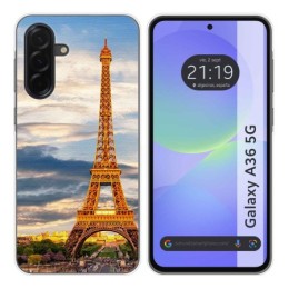 Funda Silicona para Samsung Galaxy A36 5G diseño Paris Dibujos