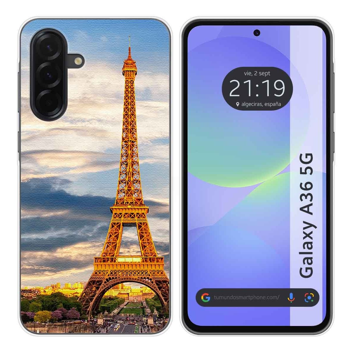 Funda Silicona para Samsung Galaxy A36 5G diseño Paris Dibujos