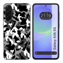 Funda Silicona para Samsung Galaxy A36 5G diseño Snow Camuflaje Dibujos