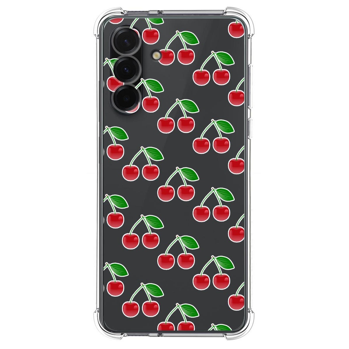 Funda Silicona Antigolpes para Samsung Galaxy A36 5G diseño Cerezas Dibujos