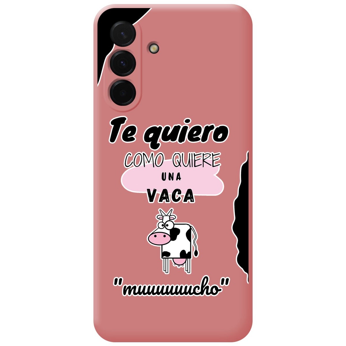 Funda Silicona Líquida Rosa para Samsung Galaxy A36 5G diseño Vaca Dibujos