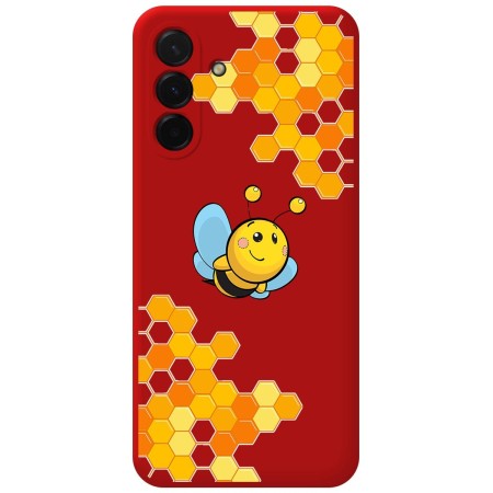 Funda Silicona Líquida Roja para Samsung Galaxy A36 5G diseño Abeja Dibujos