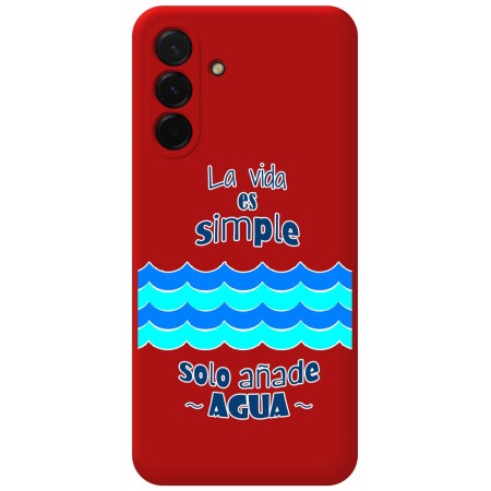 Funda Silicona Líquida Roja para Samsung Galaxy A36 5G diseño Agua Dibujos