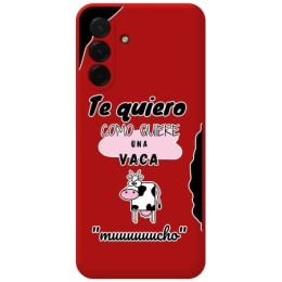 Funda Silicona Líquida Roja para Samsung Galaxy A36 5G diseño Vaca Dibujos