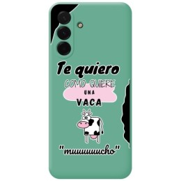 Funda Silicona Líquida Verde para Samsung Galaxy A36 5G diseño Vaca Dibujos