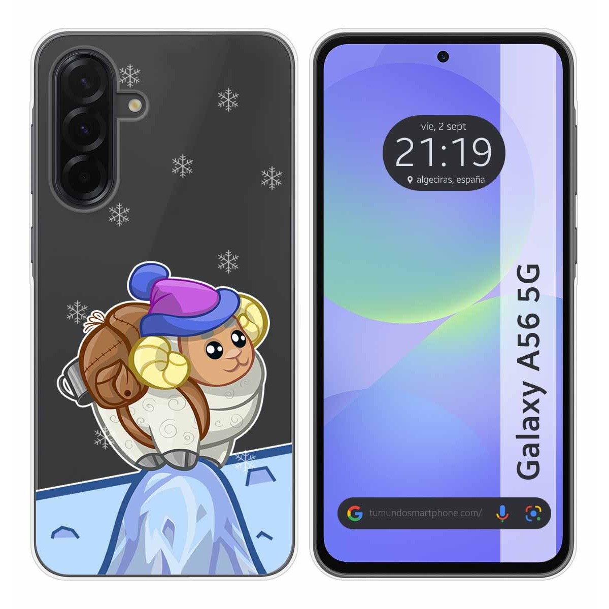 Funda Silicona Transparente para Samsung Galaxy A56 5G diseño Cabra Dibujos