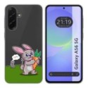 Funda Silicona Transparente para Samsung Galaxy A56 5G diseño Conejo Dibujos