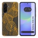 Funda Silicona Transparente para Samsung Galaxy A56 5G diseño Hojas Dibujos