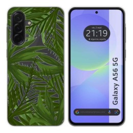 Funda Silicona Transparente para Samsung Galaxy A56 5G diseño Jungla Dibujos
