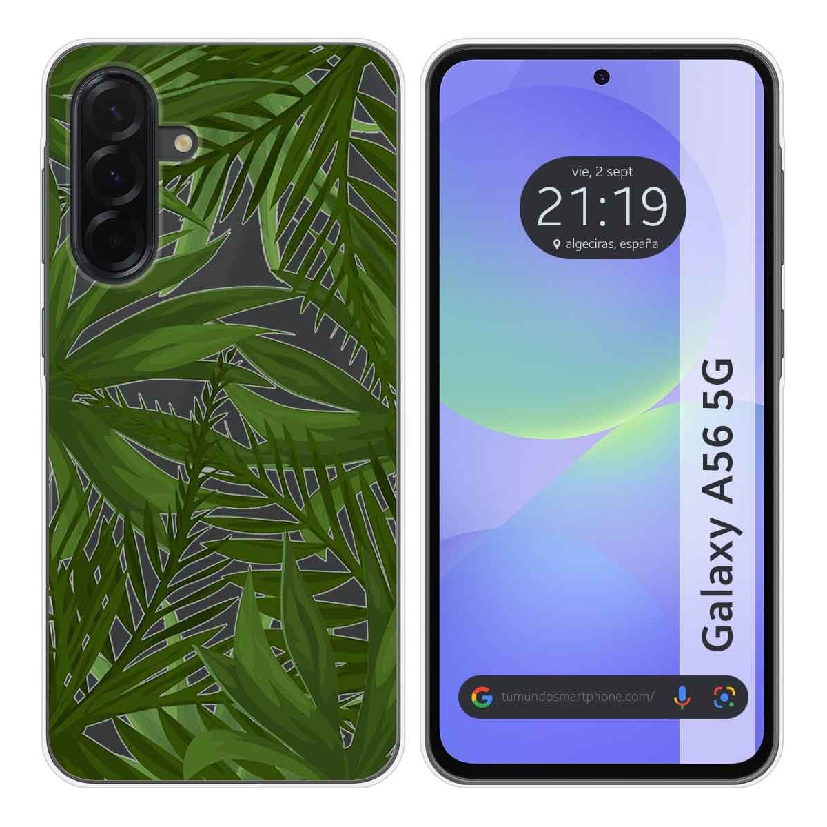 Funda Silicona Transparente para Samsung Galaxy A56 5G diseño Jungla Dibujos