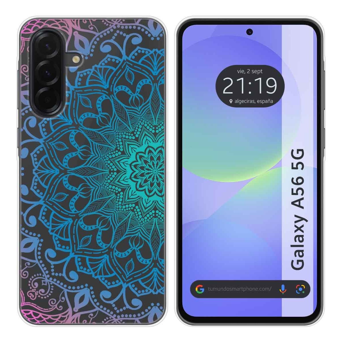 Funda Silicona Transparente para Samsung Galaxy A56 5G diseño Mandala Dibujos