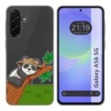 Funda Silicona Transparente para Samsung Galaxy A56 5G diseño Panda Dibujos