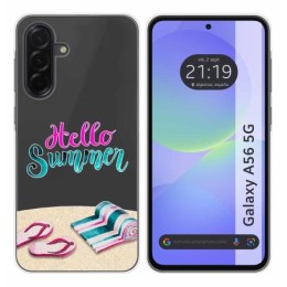Funda Silicona Transparente para Samsung Galaxy A56 5G diseño Summer Dibujos