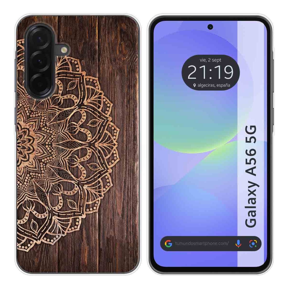 Funda Silicona para Samsung Galaxy A56 5G diseño Madera 06 Dibujos
