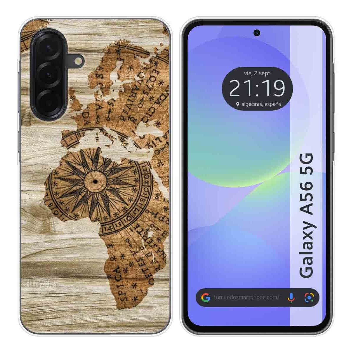 Funda Silicona para Samsung Galaxy A56 5G diseño Madera 07 Dibujos