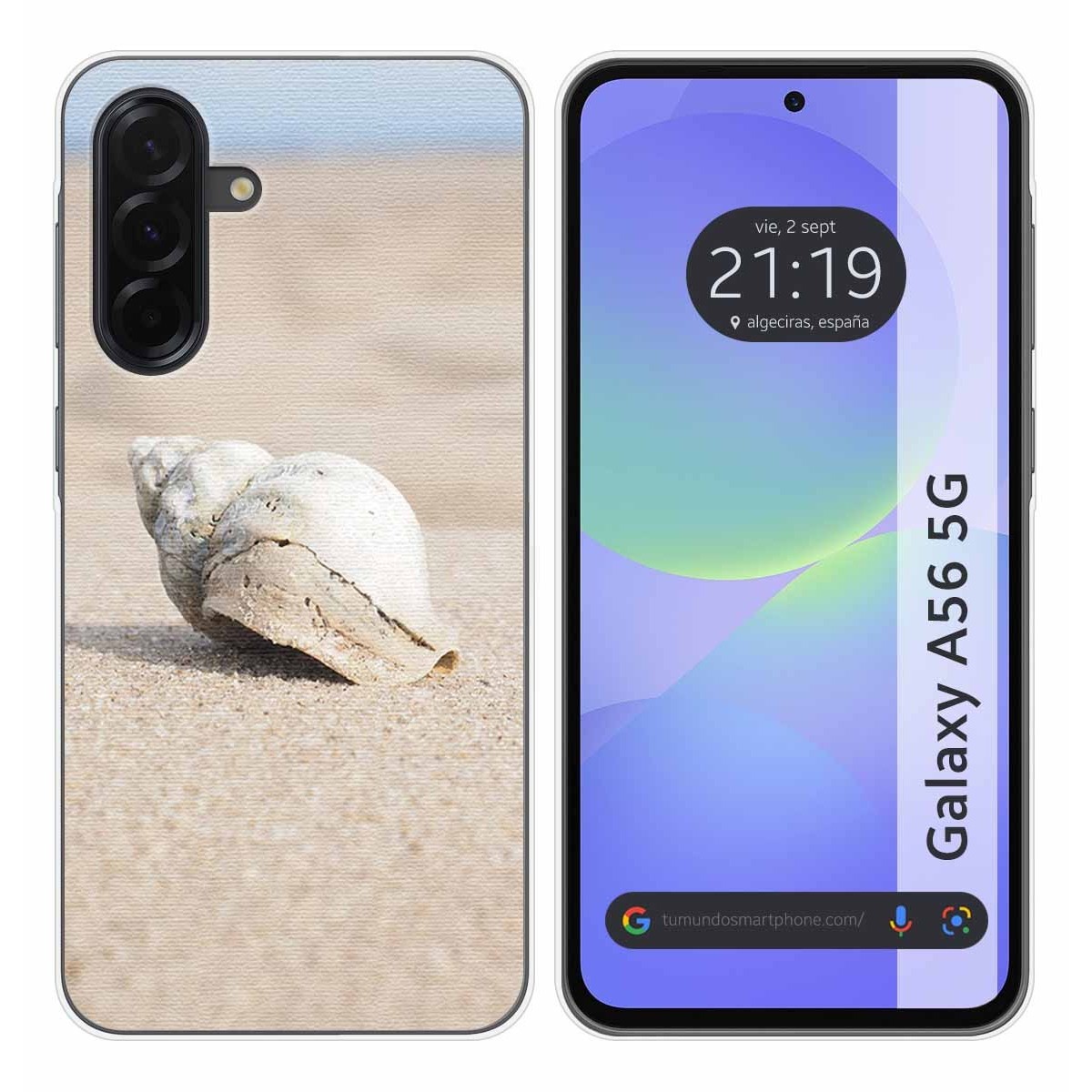 Funda Silicona para Samsung Galaxy A56 5G diseño Concha Dibujos