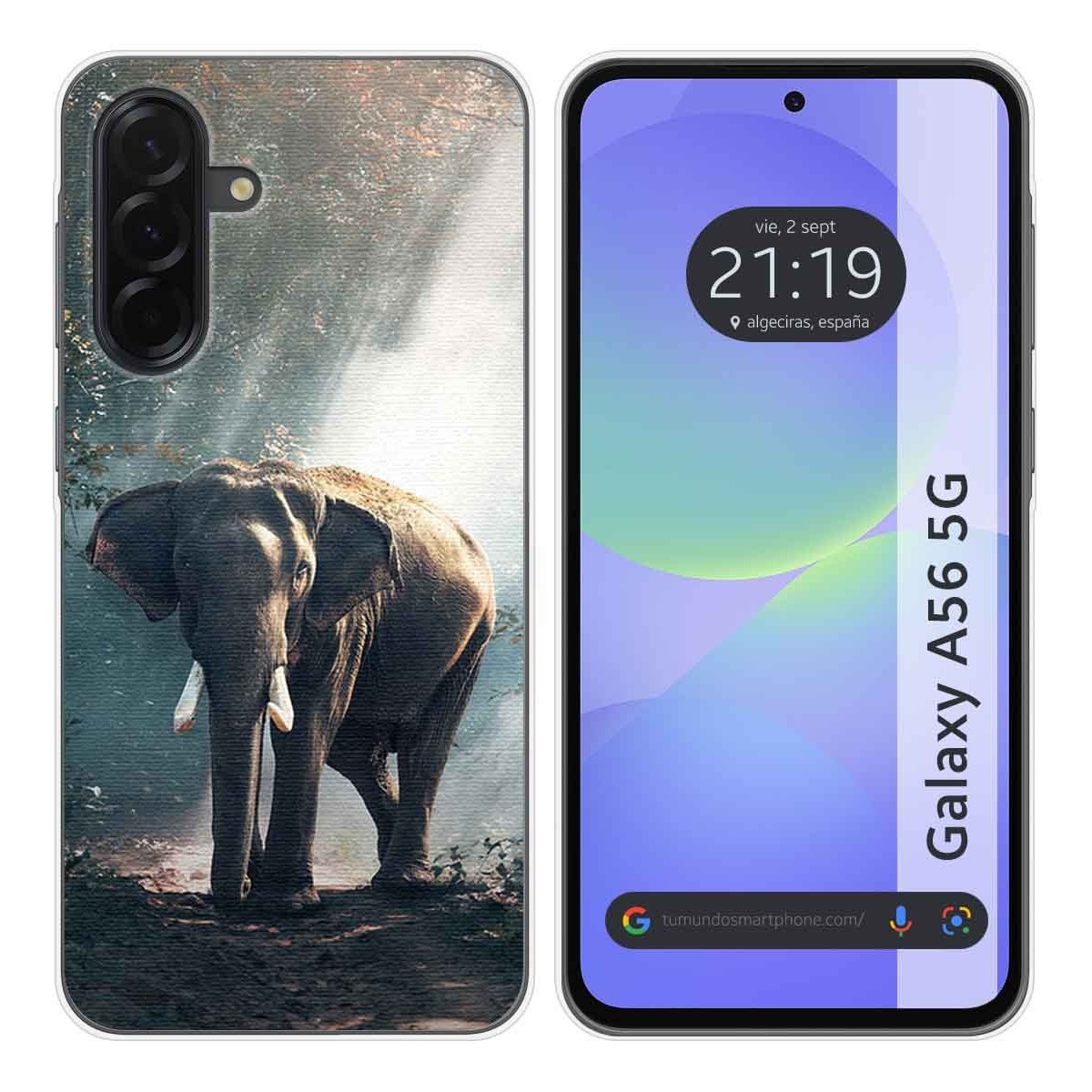 Funda Silicona para Samsung Galaxy A56 5G diseño Elefante Dibujos