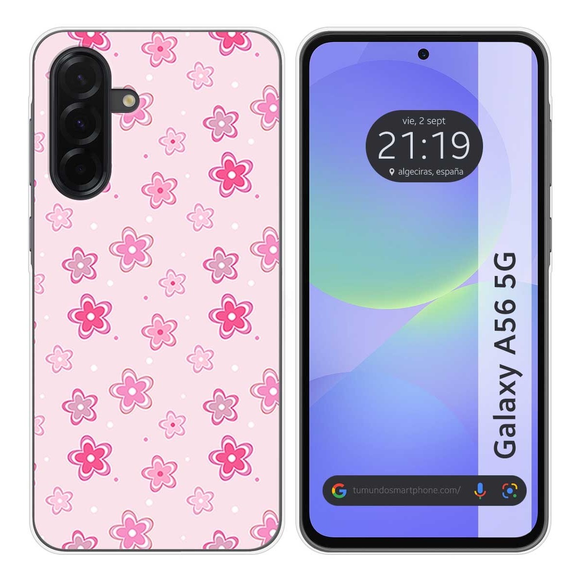 Funda Silicona para Samsung Galaxy A56 5G diseño Flores Dibujos