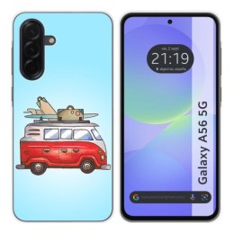 Funda Silicona para Samsung Galaxy A56 5G diseño Furgoneta Dibujos
