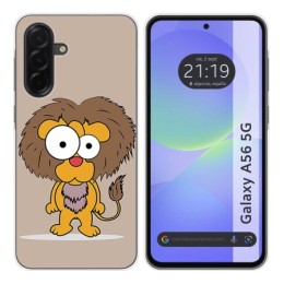 Funda Silicona para Samsung Galaxy A56 5G diseño Leon Dibujos