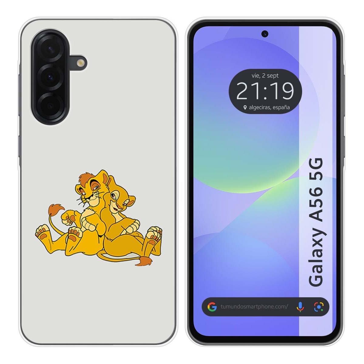 Funda Silicona para Samsung Galaxy A56 5G diseño Leones Dibujos