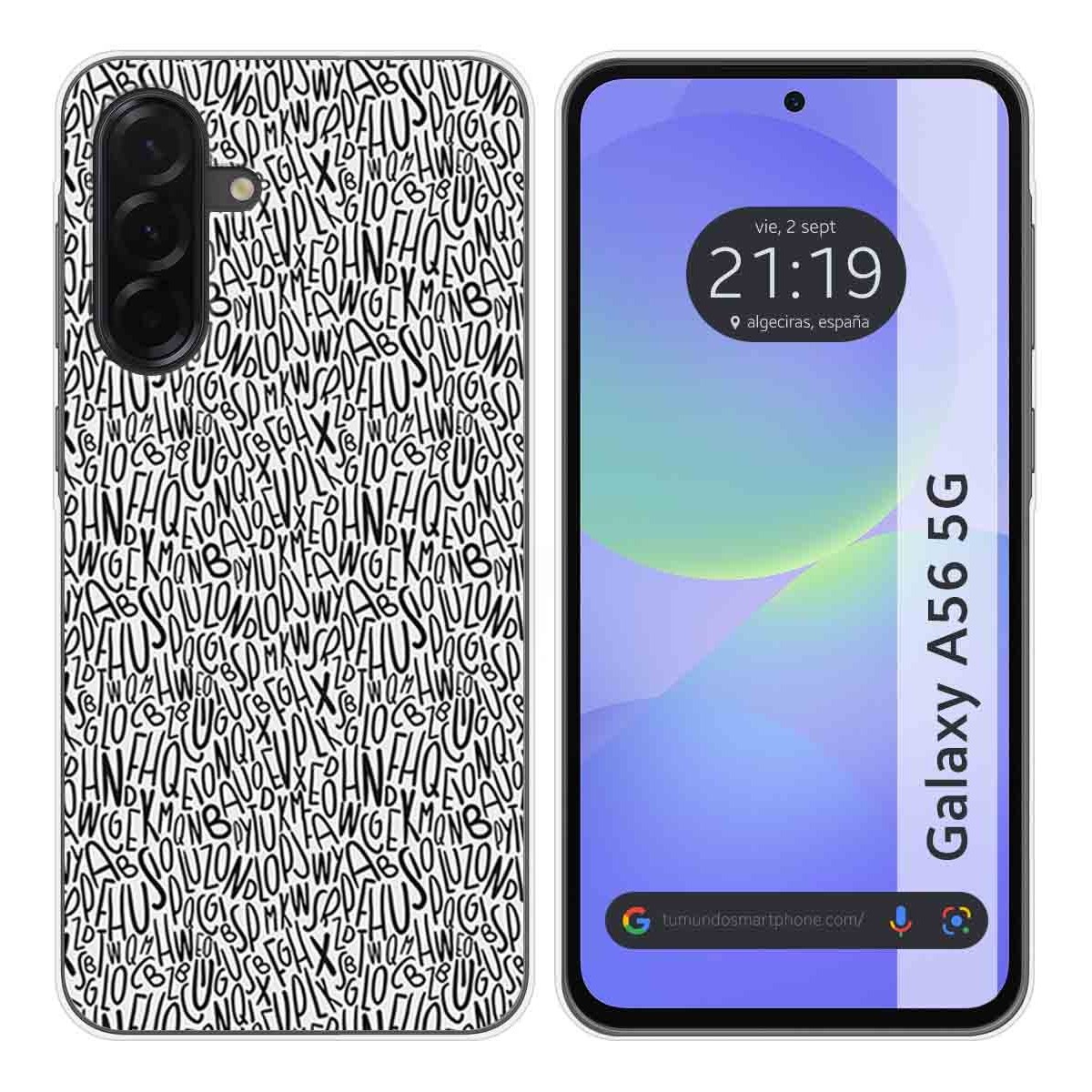 Funda Silicona para Samsung Galaxy A56 5G diseño Letras Dibujos