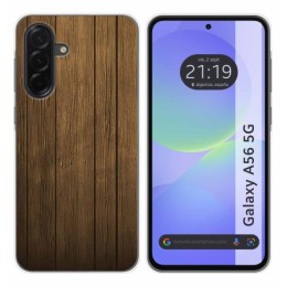 Funda Silicona para Samsung Galaxy A56 5G diseño Madera Dibujos