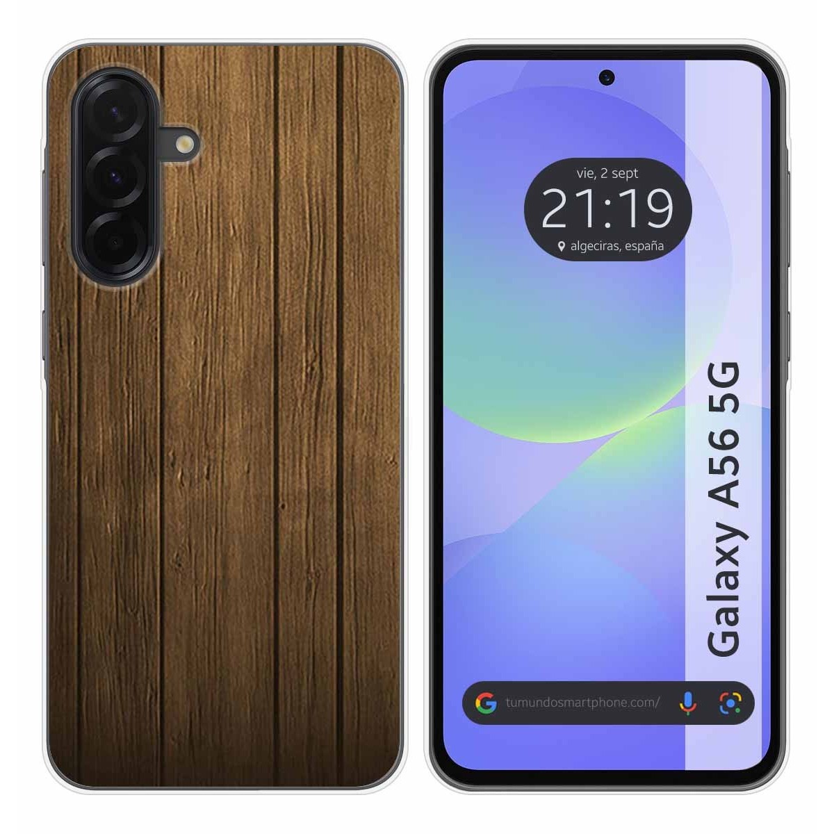 Funda Silicona para Samsung Galaxy A56 5G diseño Madera Dibujos