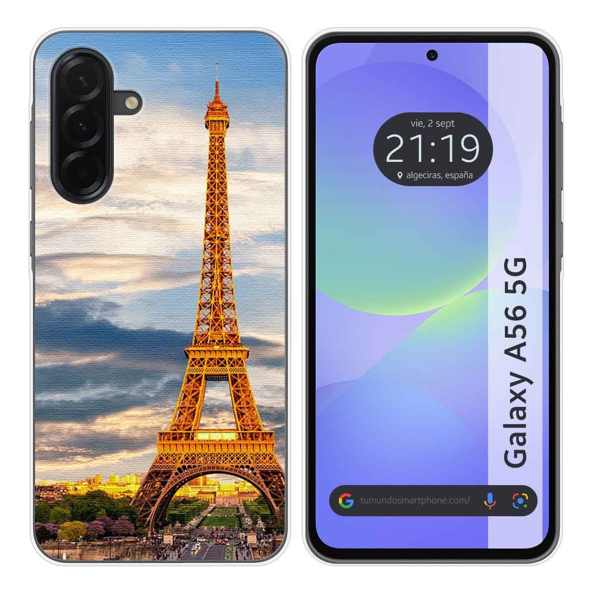 Funda Silicona para Samsung Galaxy A56 5G diseño Paris Dibujos