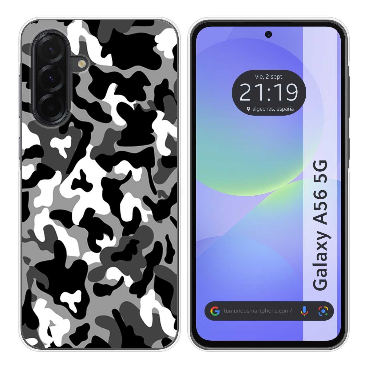 Funda Silicona para Samsung Galaxy A56 5G diseño Snow Camuflaje Dibujos