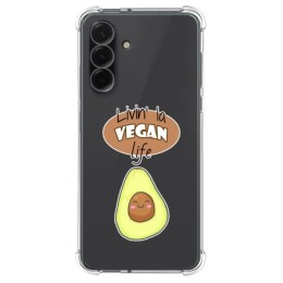 Funda Silicona Antigolpes para Samsung Galaxy A56 5G diseño Vegan Life Dibujos