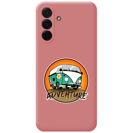 Funda Silicona Líquida Rosa para Samsung Galaxy A56 5G diseño Adventure Dibujos