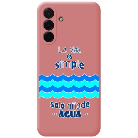Funda Silicona Líquida Rosa para Samsung Galaxy A56 5G diseño Agua Dibujos