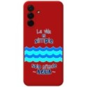 Funda Silicona Líquida Roja para Samsung Galaxy A56 5G diseño Agua Dibujos