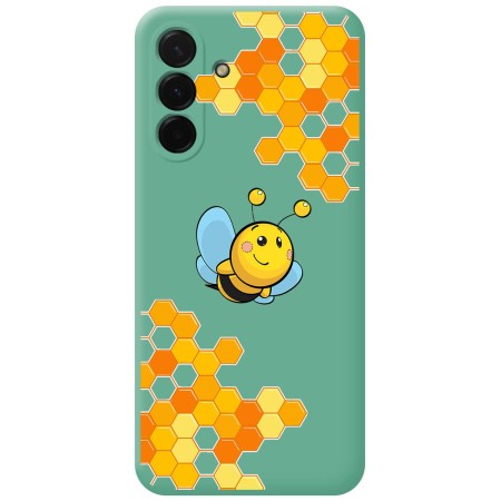 Funda Silicona Líquida Verde para Samsung Galaxy A56 5G diseño Abeja Dibujos