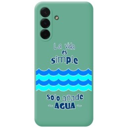 Funda Silicona Líquida Verde para Samsung Galaxy A56 5G diseño Agua Dibujos