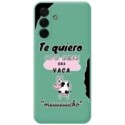Funda Silicona Líquida Verde para Samsung Galaxy A56 5G diseño Vaca Dibujos